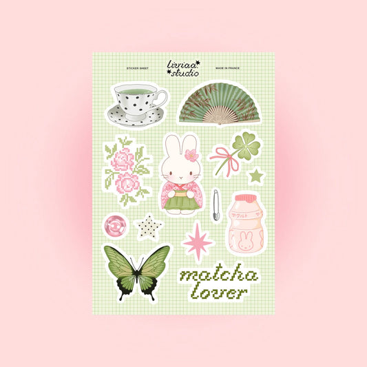 Planche de stickers - Matcha Lover