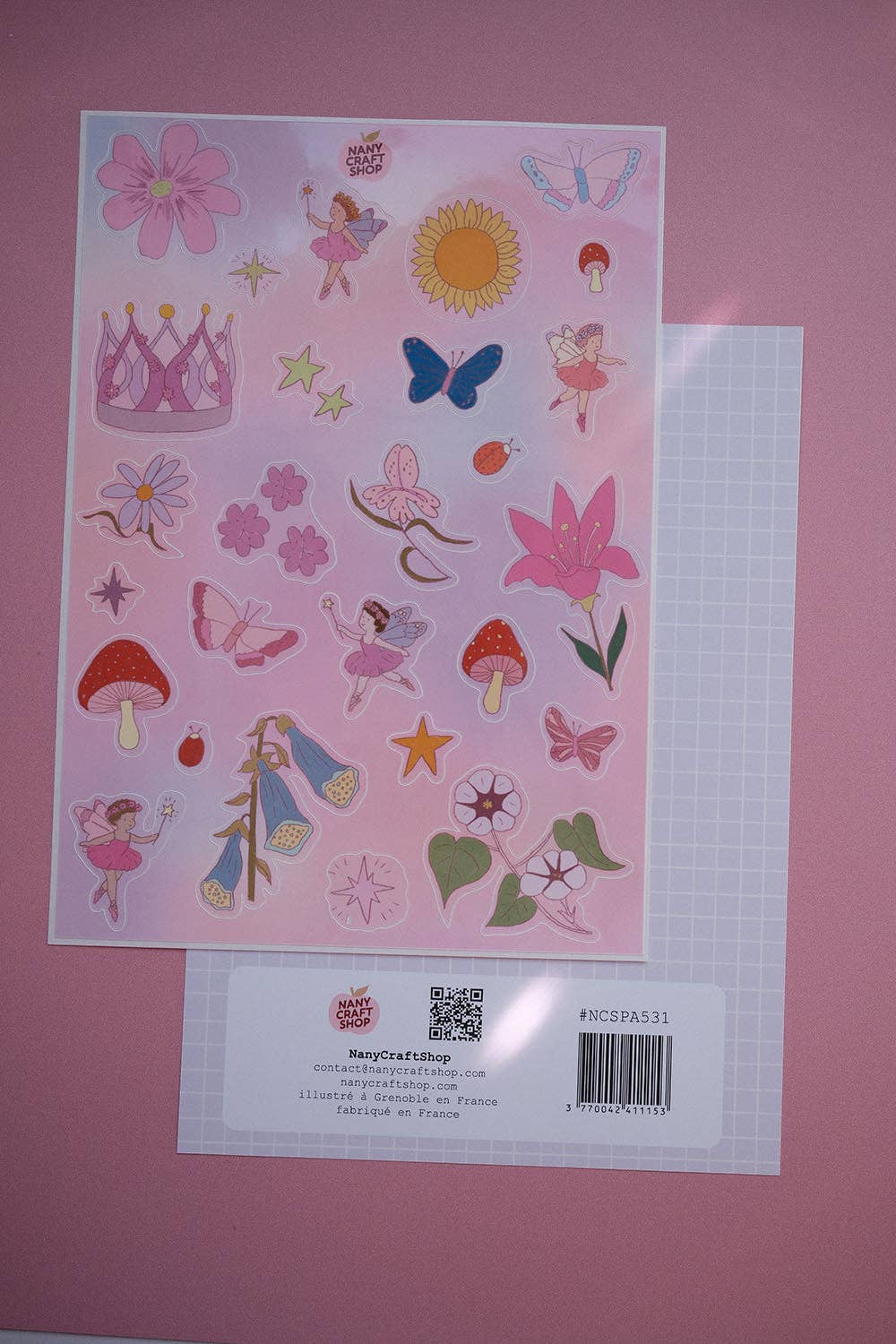 Planche de stickers - Fées