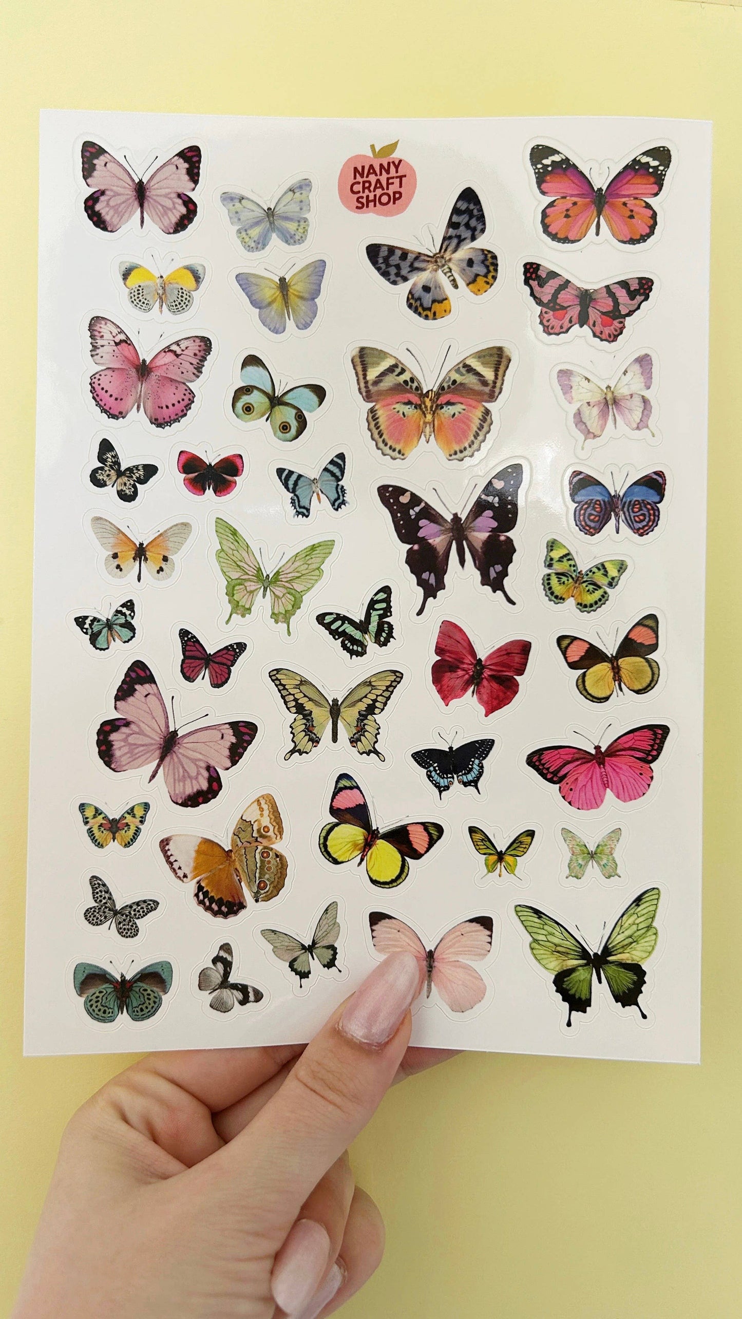Planche de stickers - Papillons