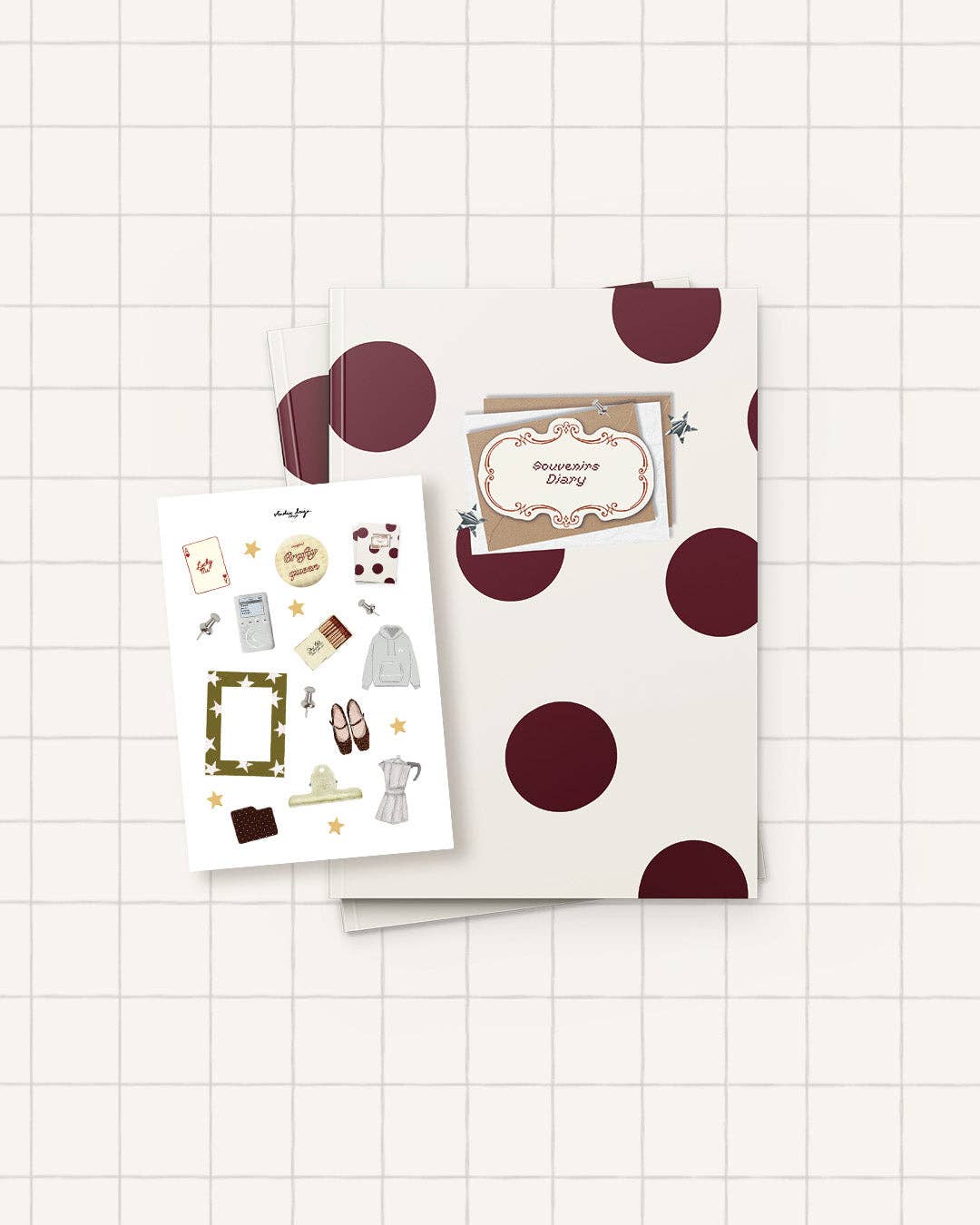 Carnet - Souvenirs Diary and stickers