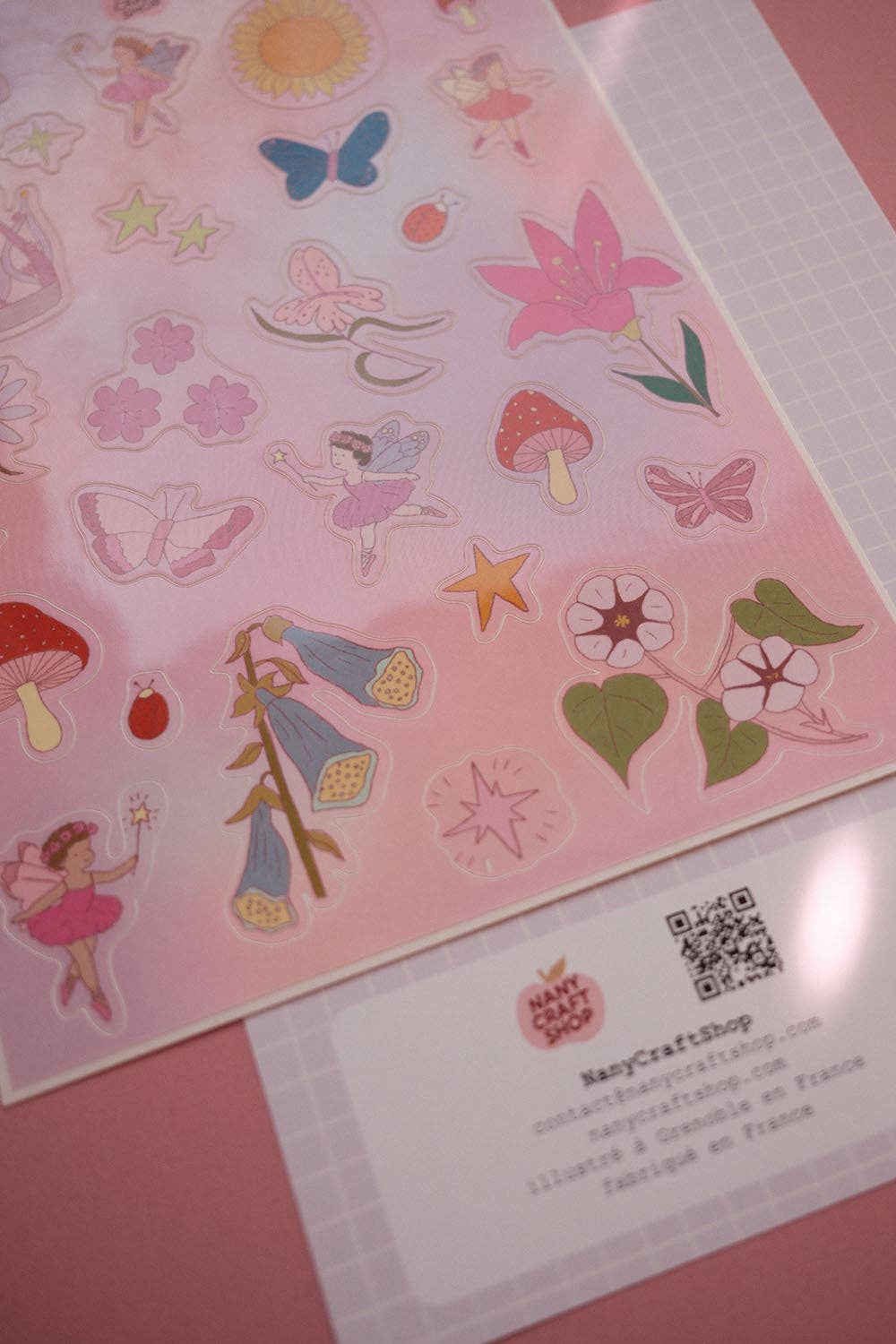 Planche de stickers - Fées
