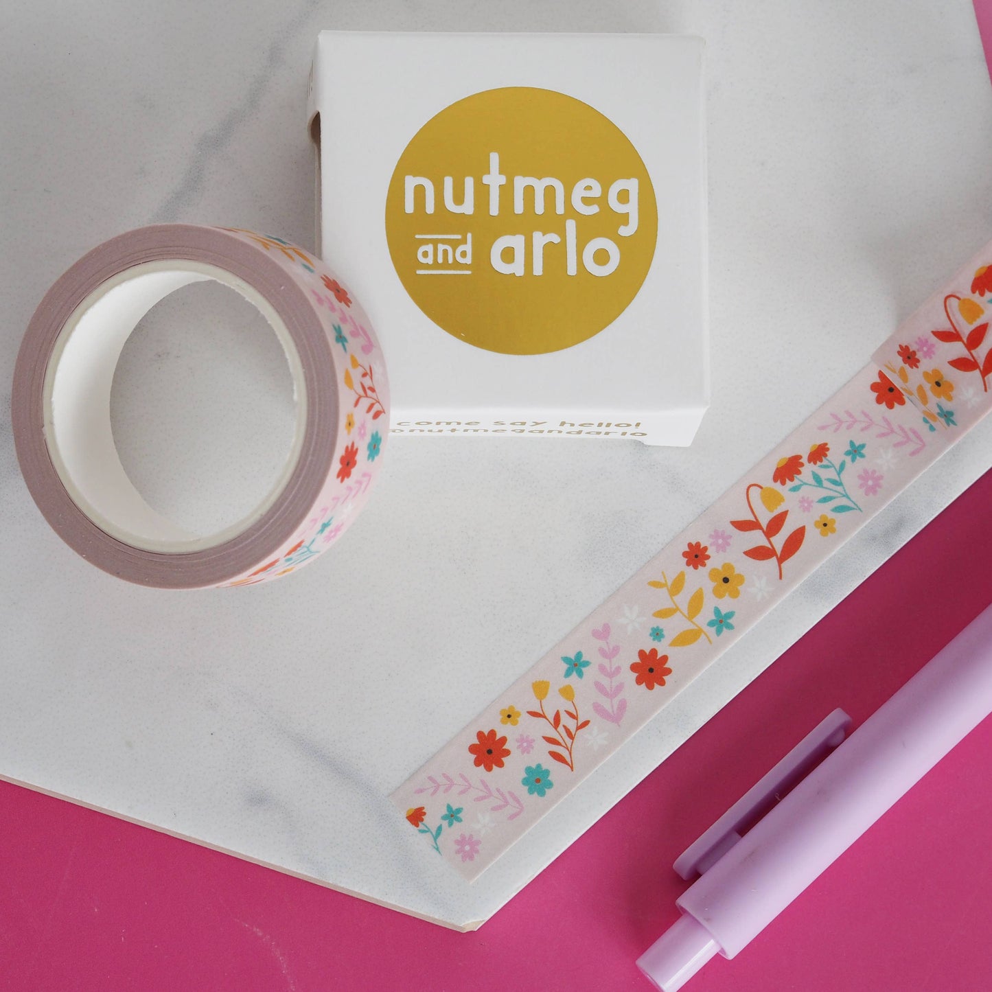 Washi Tape - Floral Flourish Light