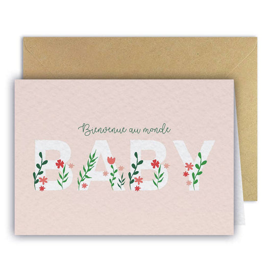 Carte de vœux - Baby Rose