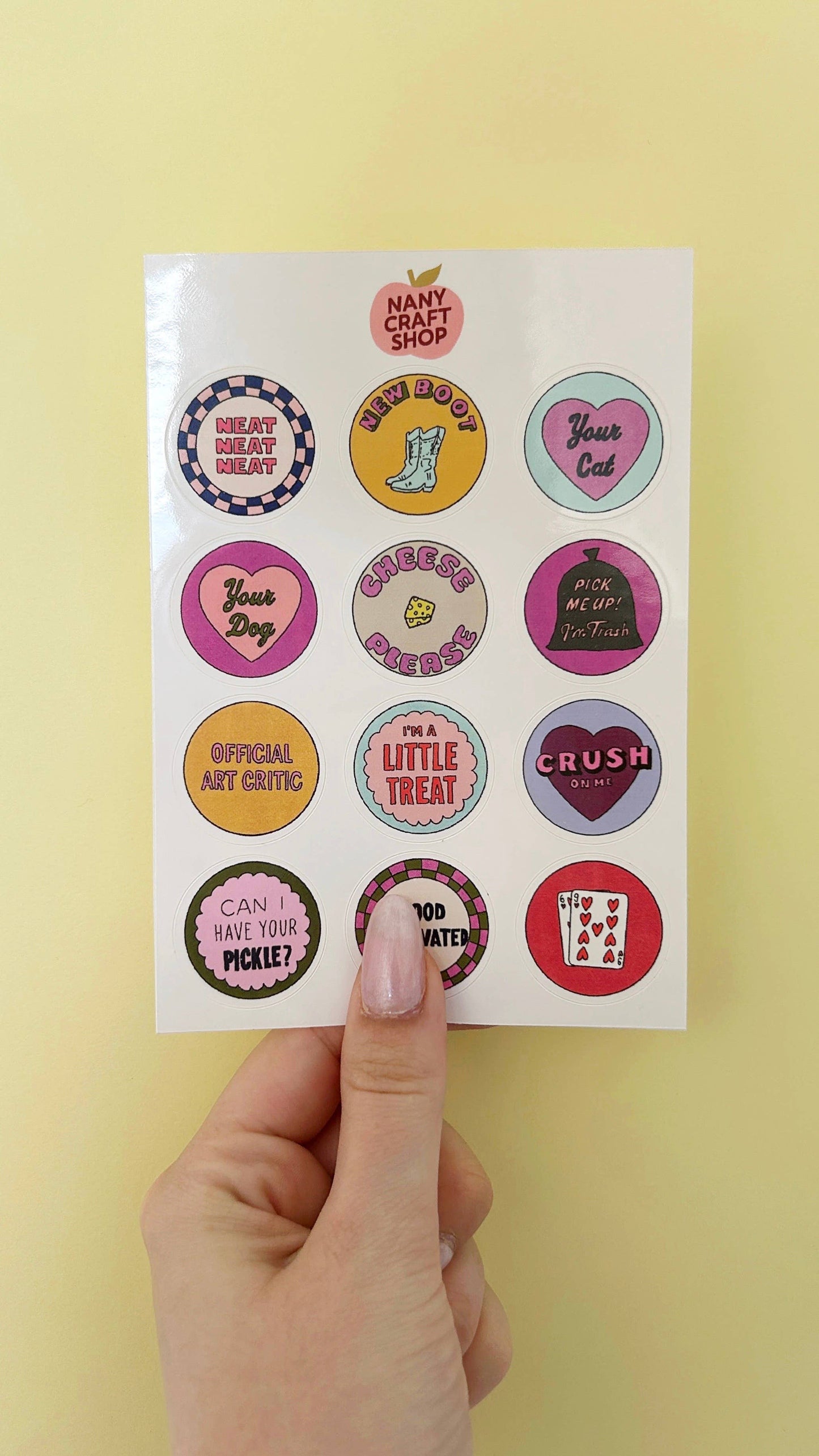 Planche de stickers - Étiquettes