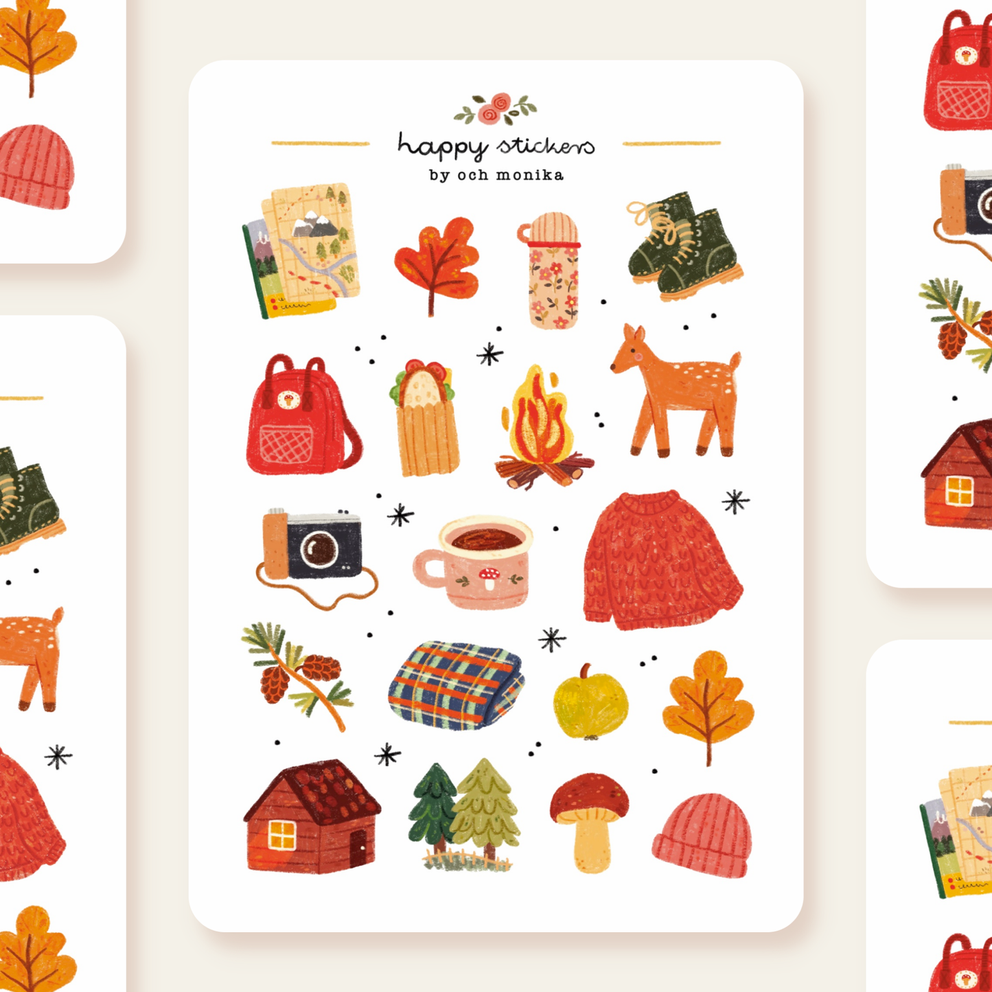 Planche de stickers - Randonnée