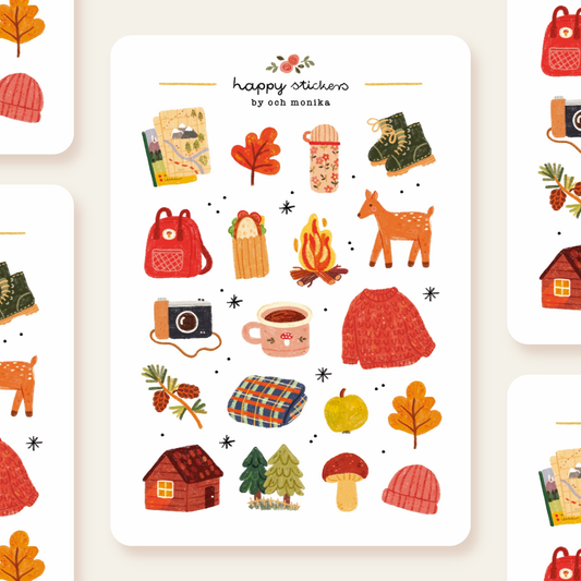 Planche de stickers - Randonnée