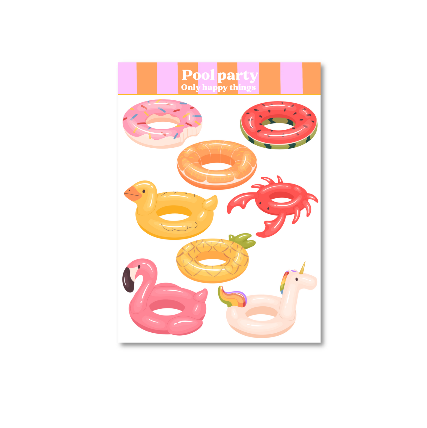 Planche de stickers - Pool Party