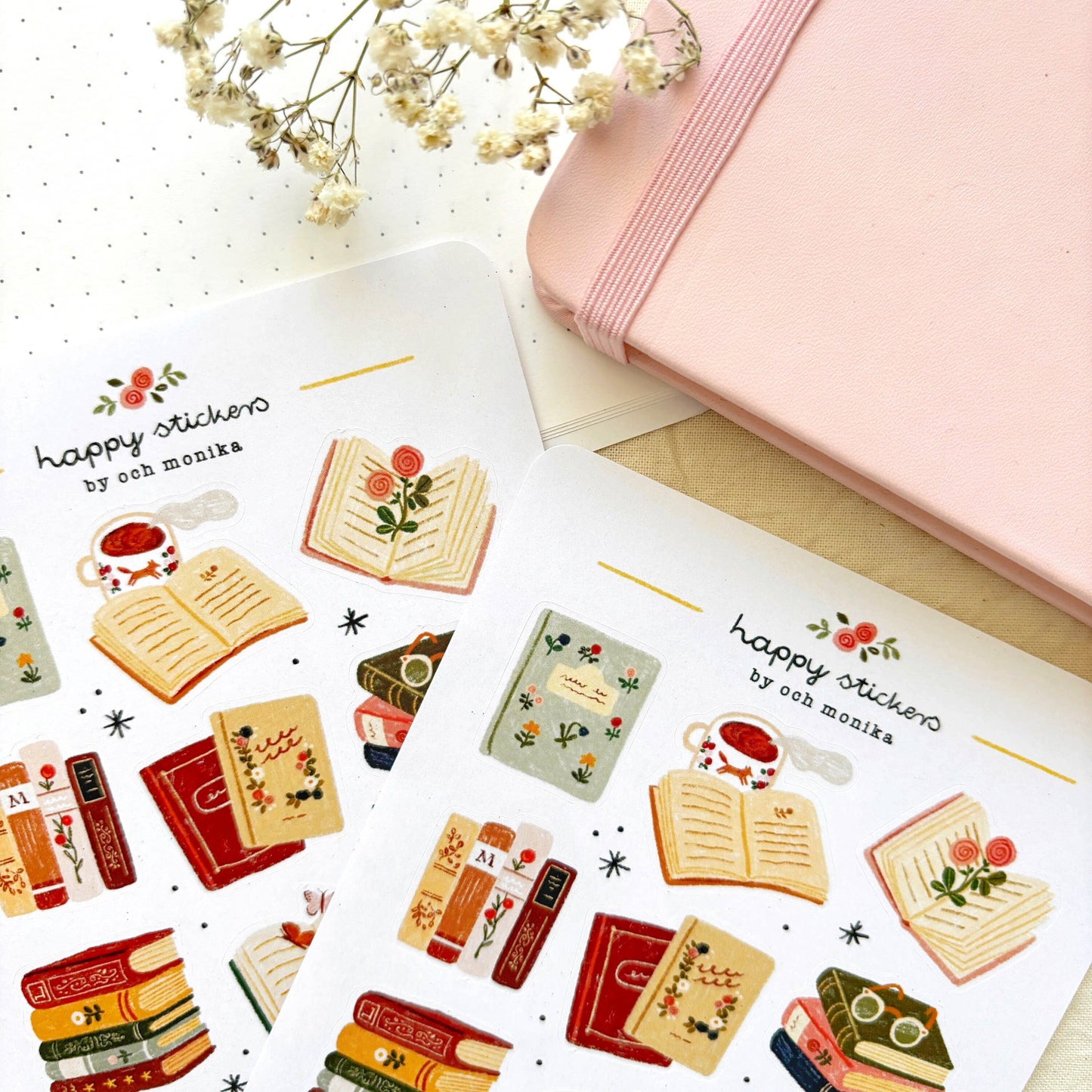 Planche de stickers - Amoureux des livres