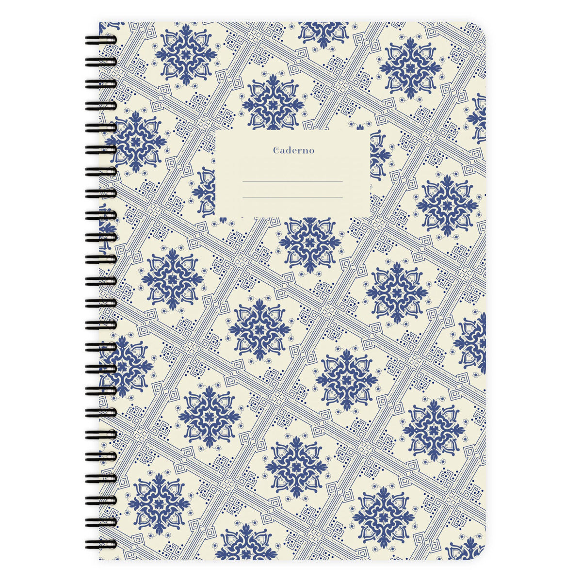 Carnet à spirale à carreaux - Azulejos bleu