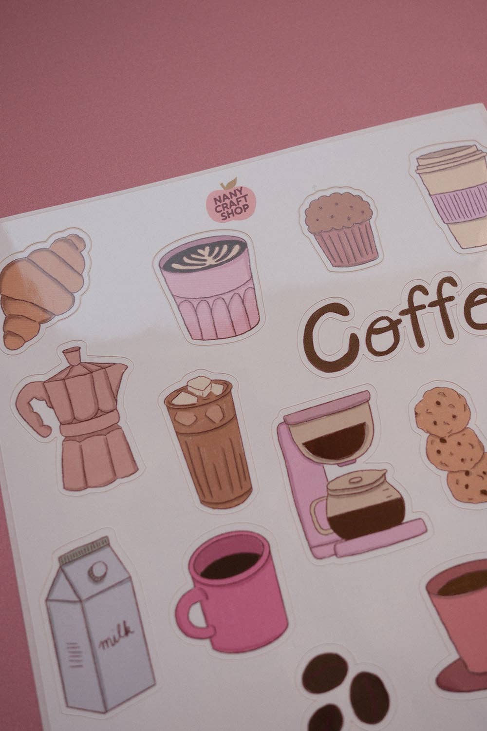 Planche de stickers - Café
