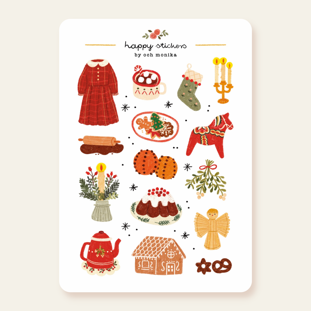 Planche de stickers - Temps de Noël
