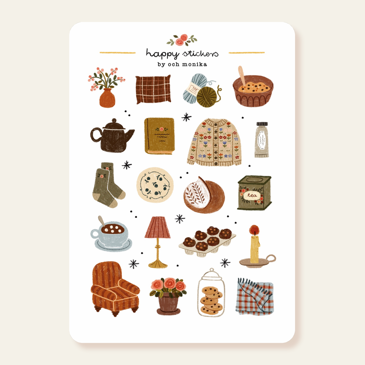 Planche de stickers - Maison Douillette