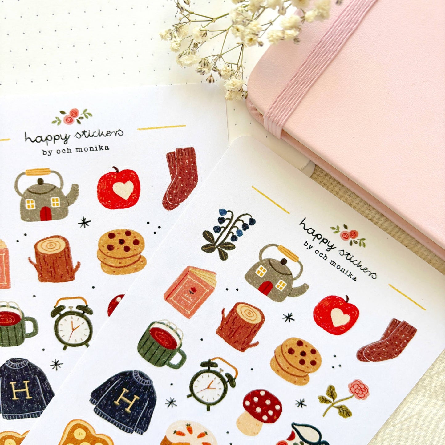 Planche de Stickers - Objets réconfortants