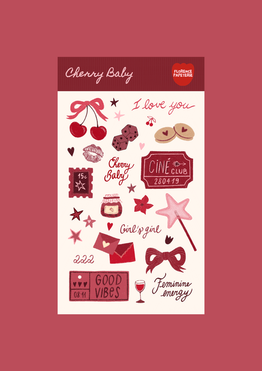 Planche de stickers - Cherry Baby