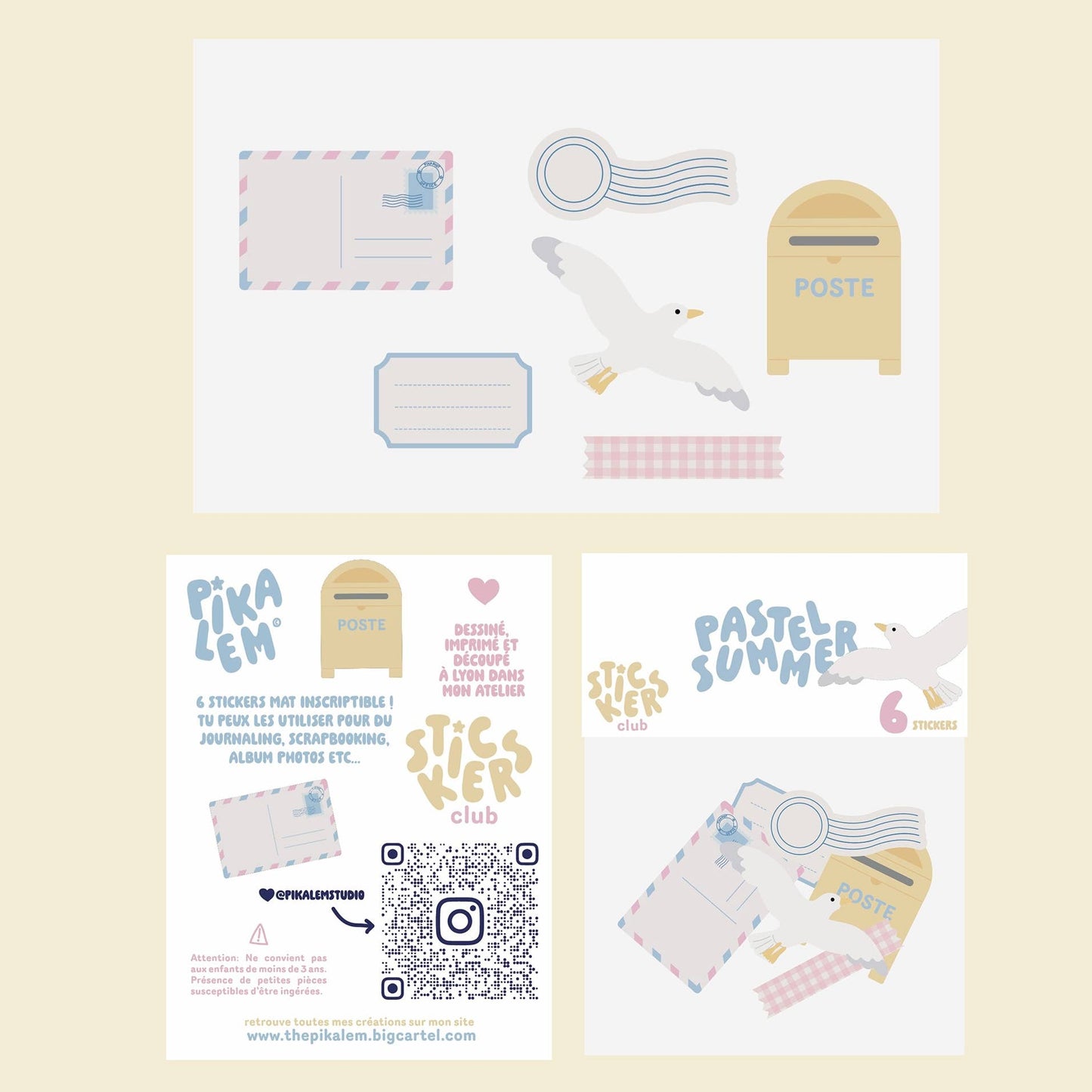 Lot de stickers - Pastel Summer