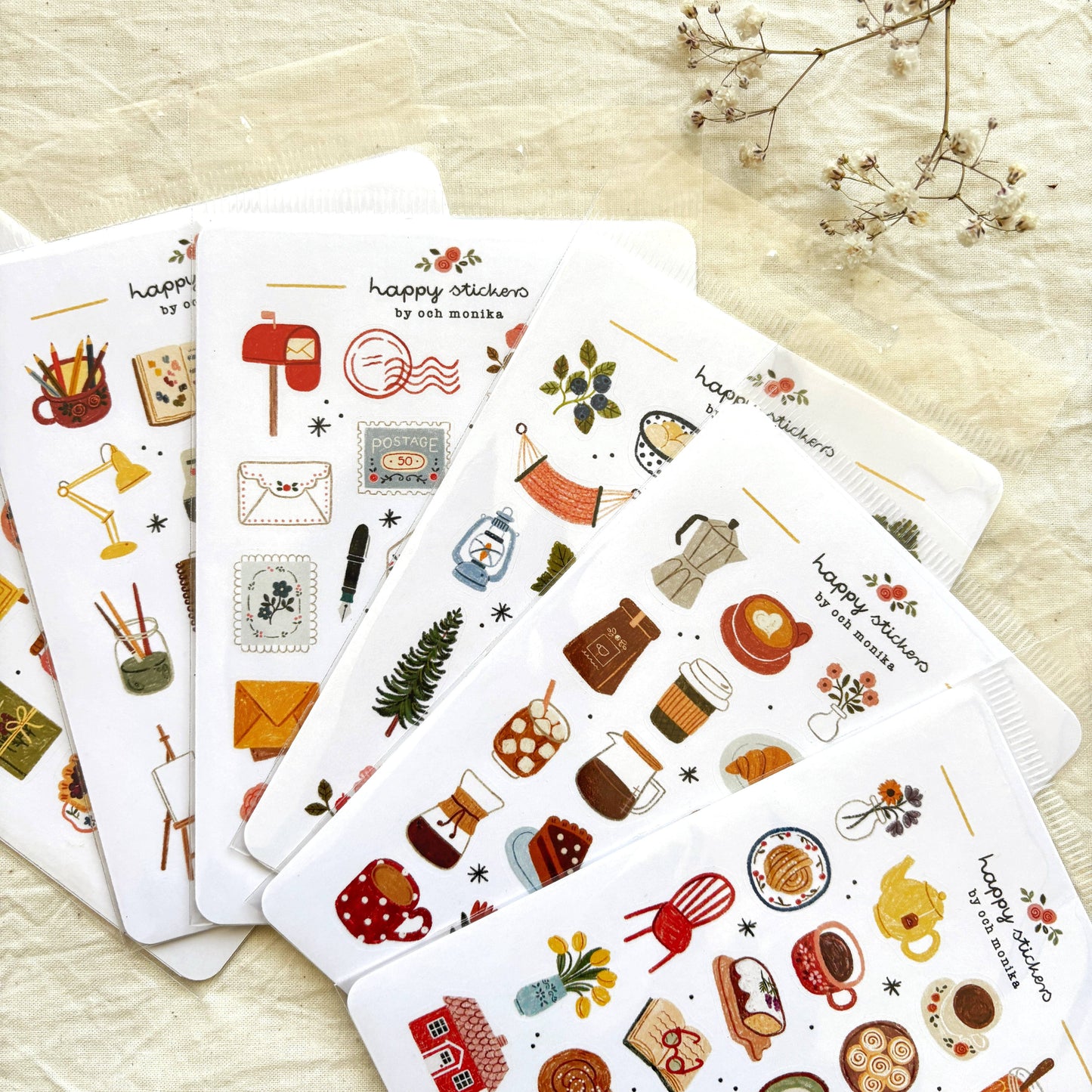 Planche de stickers - Halloween Cosy