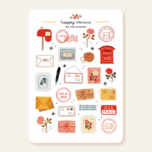 Planche de stickers - Happy Mail