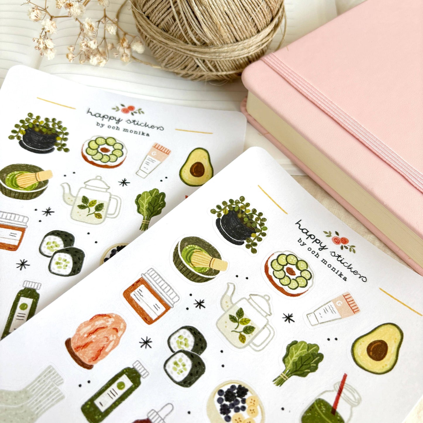 Planche de stickers - Vert frais