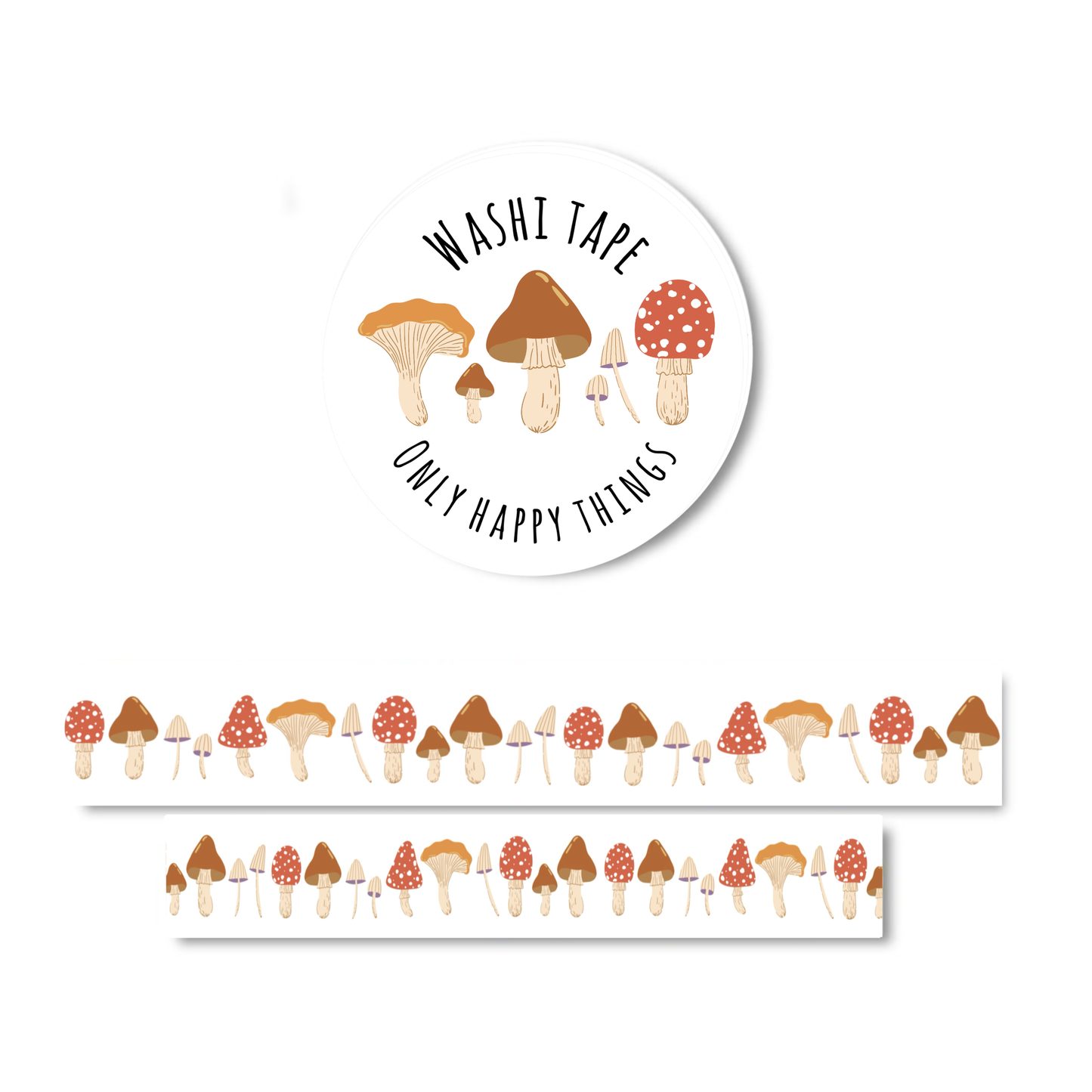 Washi Tape - Champignons