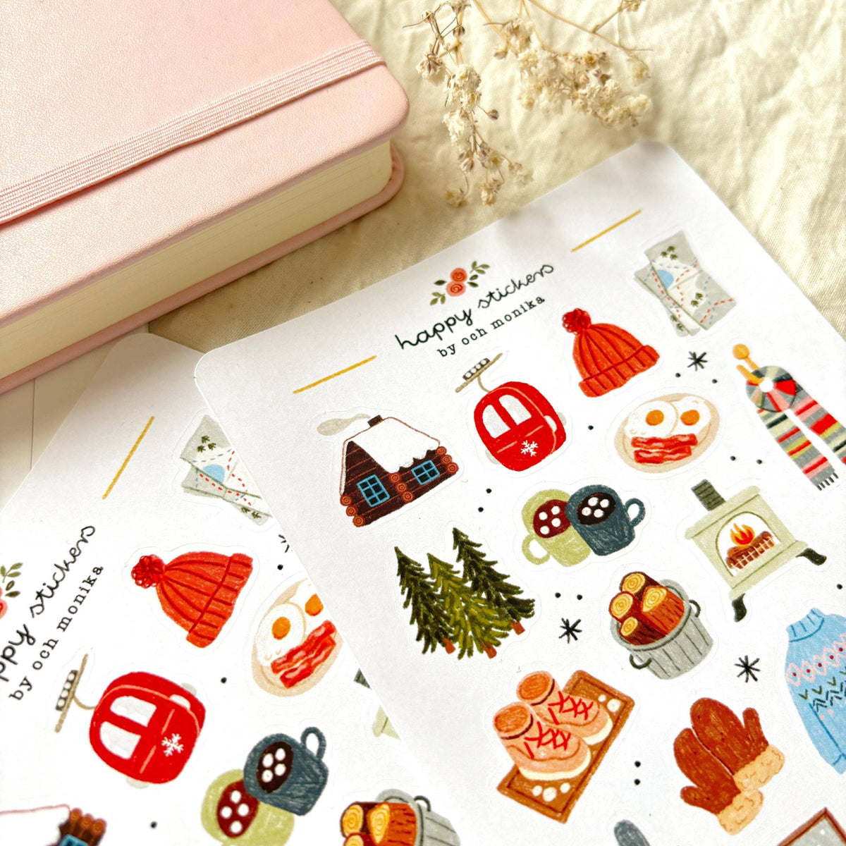 Planche de stickers - Pentes enneigées