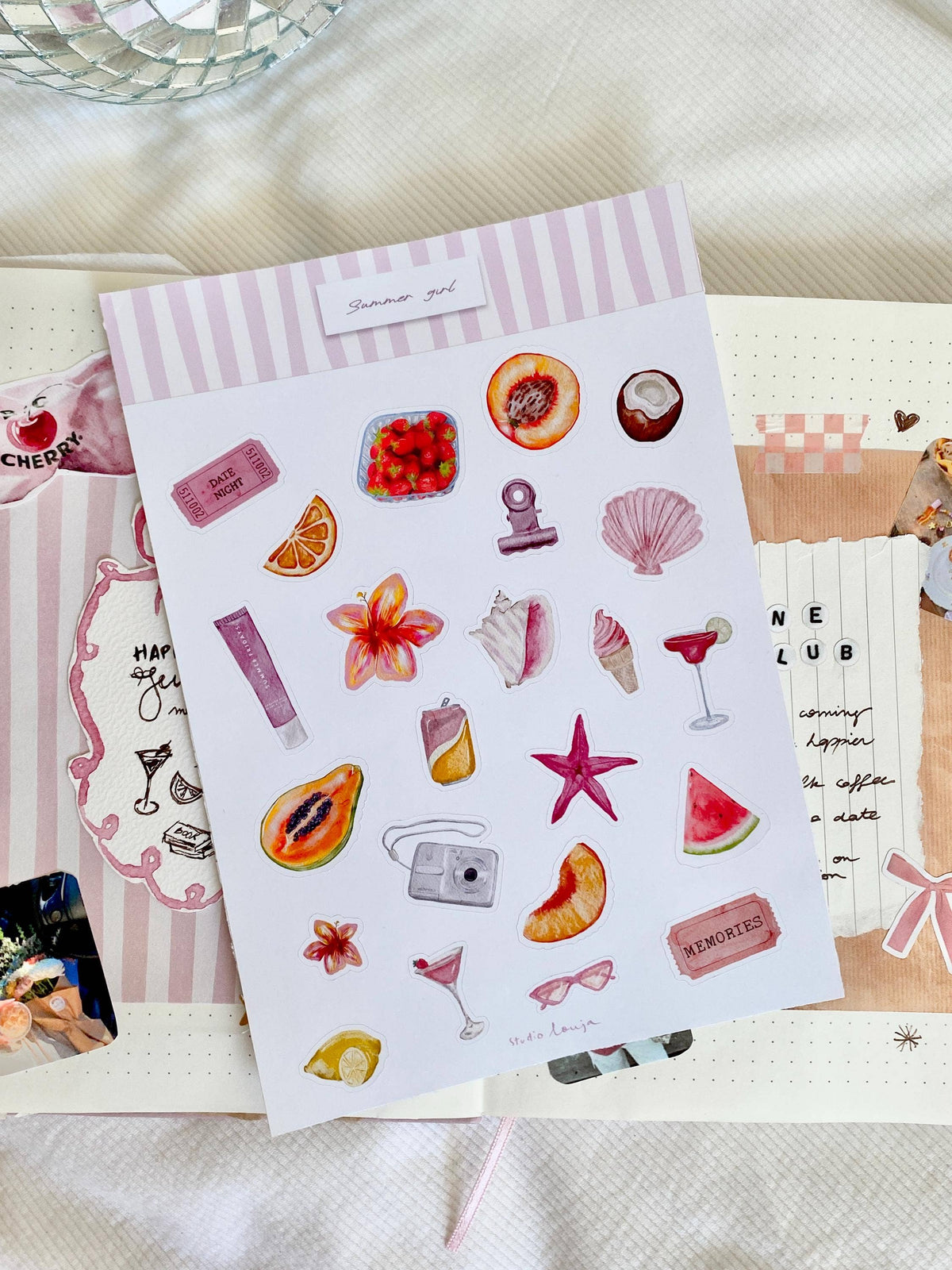 Planche de stickers - Summer girl