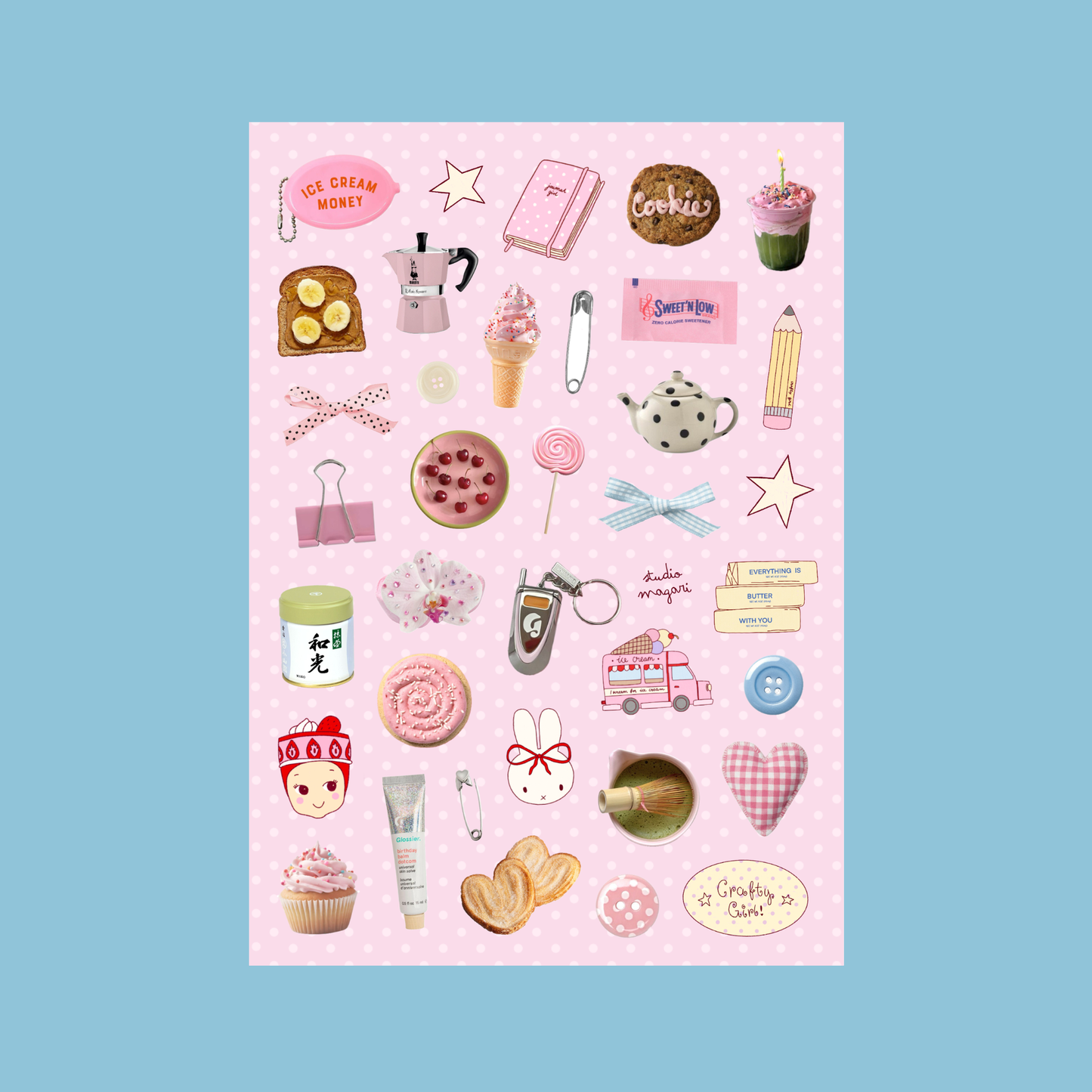 Planche de stickers - Douce Nostalgie