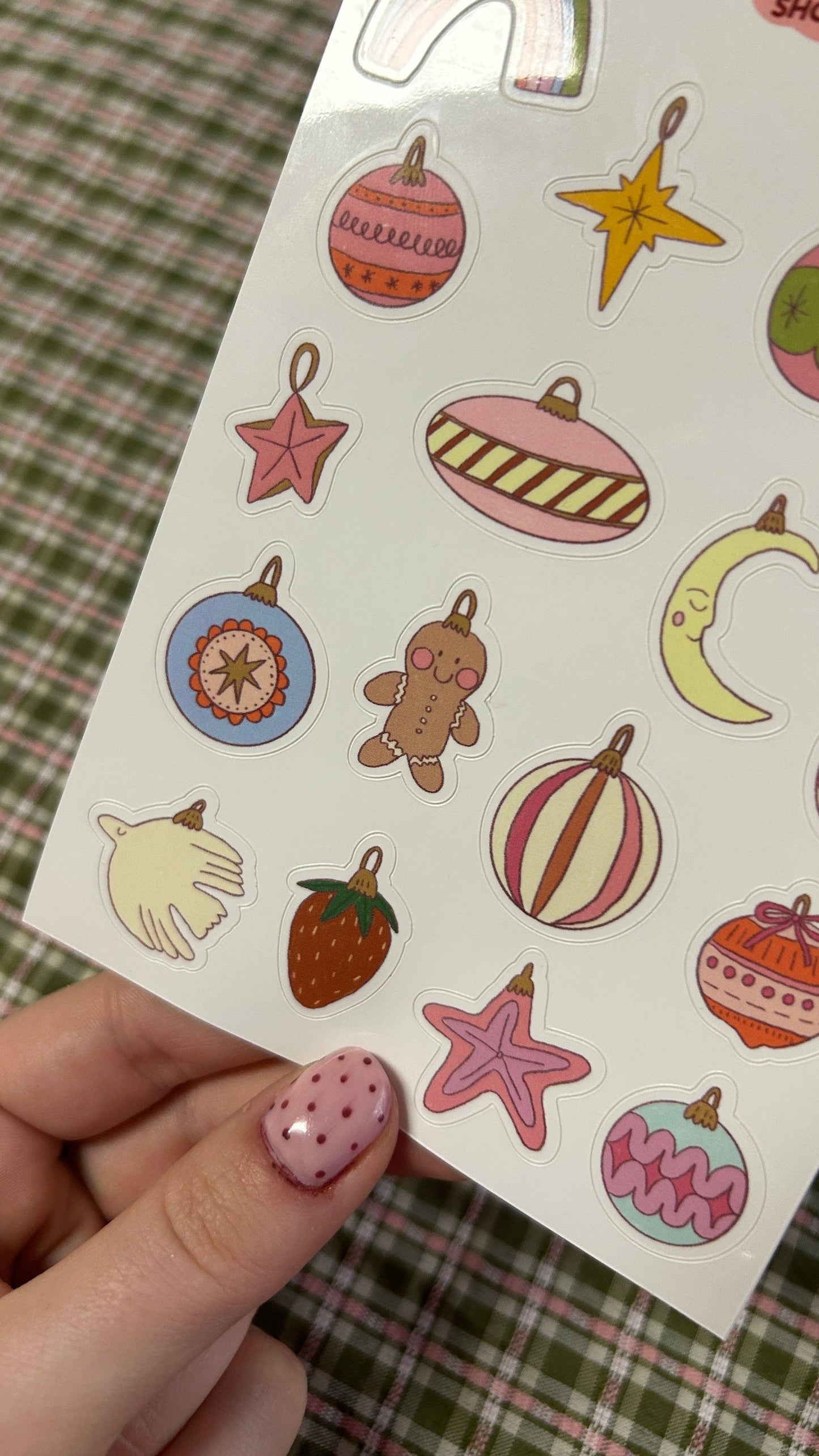 Planche de stickers - Boules de Noël