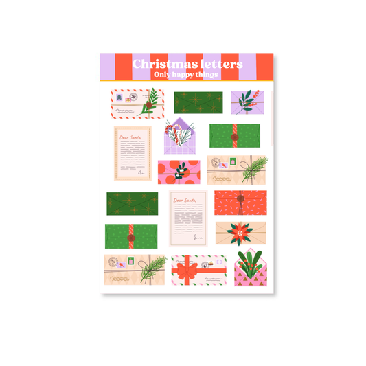 Planche de stickers - Lettres de Noël
