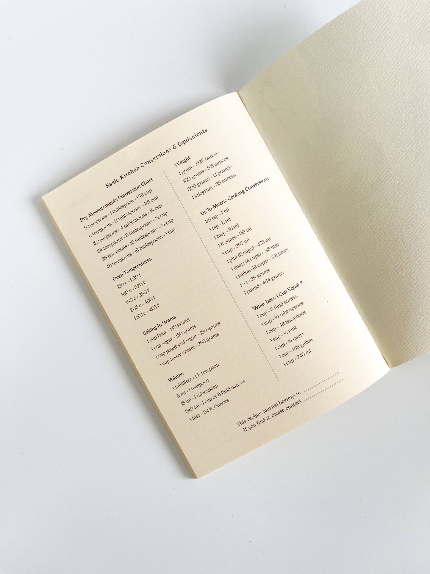 Carnet de recettes - Fin Studio