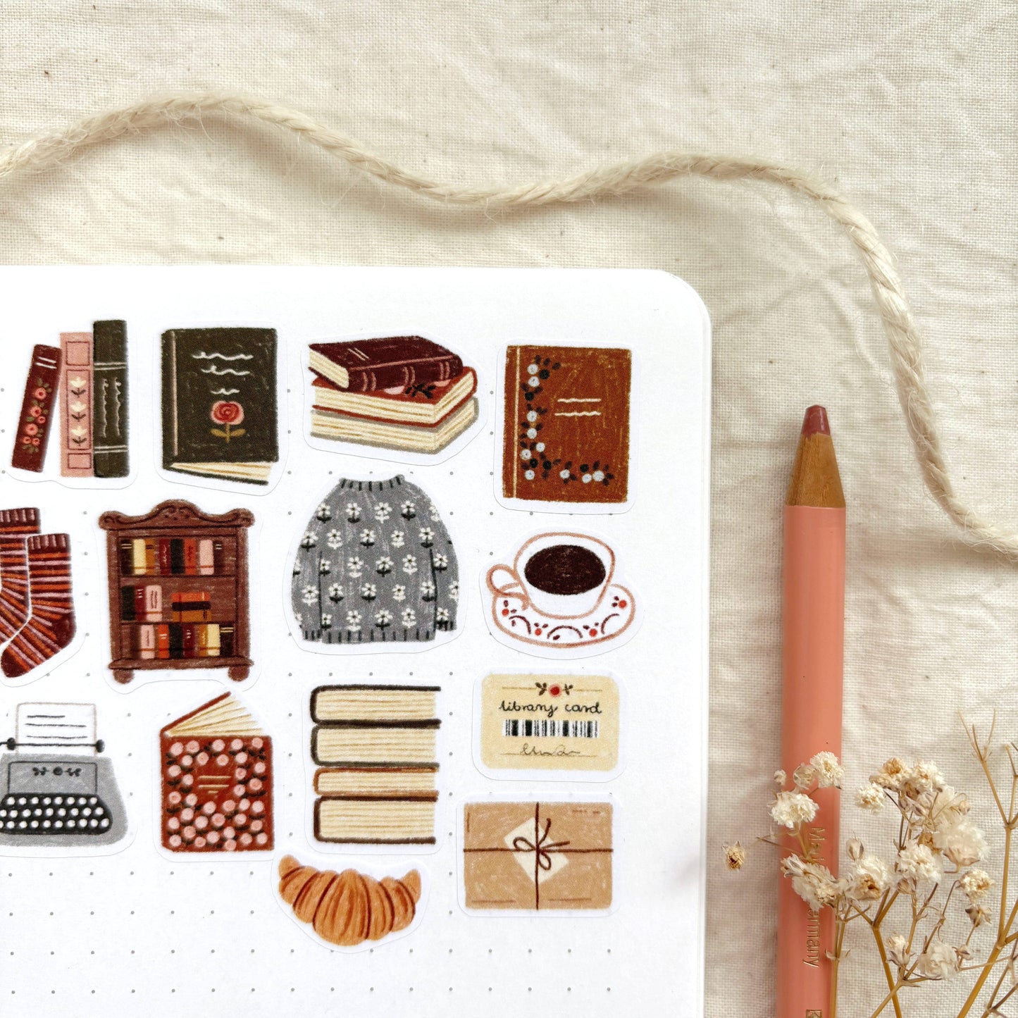 Planche de stickers - Bookish Corner