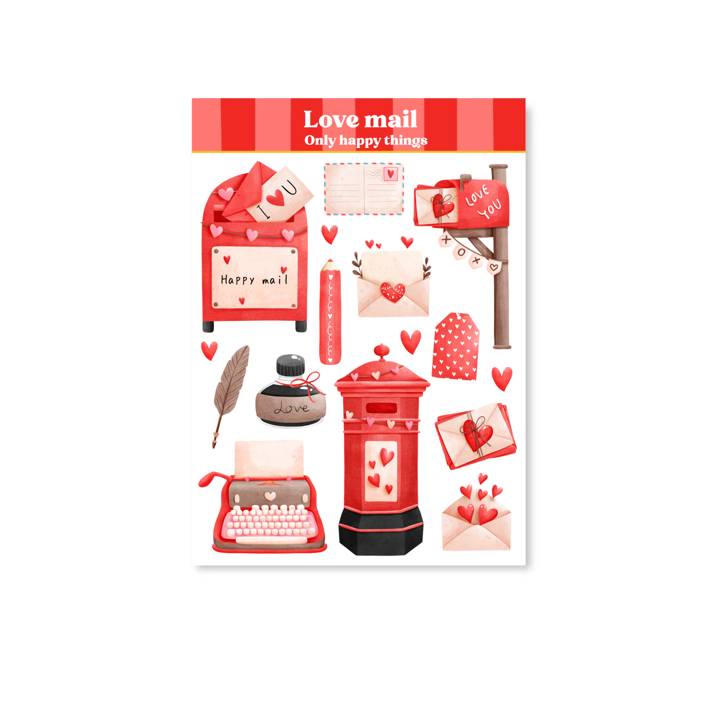 Planche de stickers - Love Mail