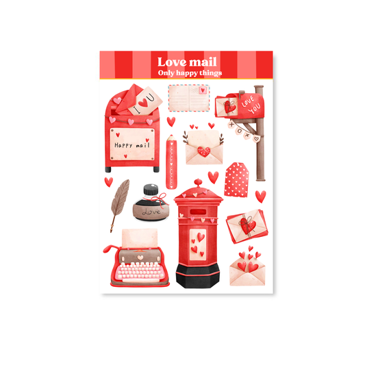Planche de stickers - Love Mail