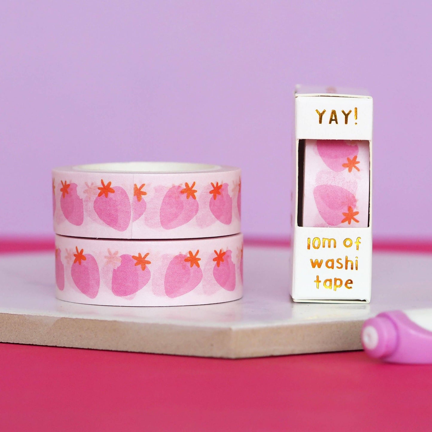 Washi Tape - Fraises Roses