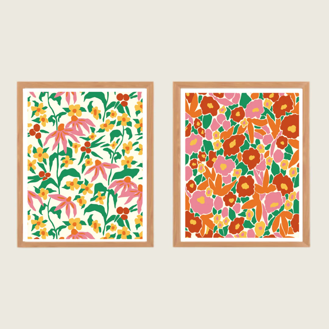 Peinture sur numéros - Papiers fleuris