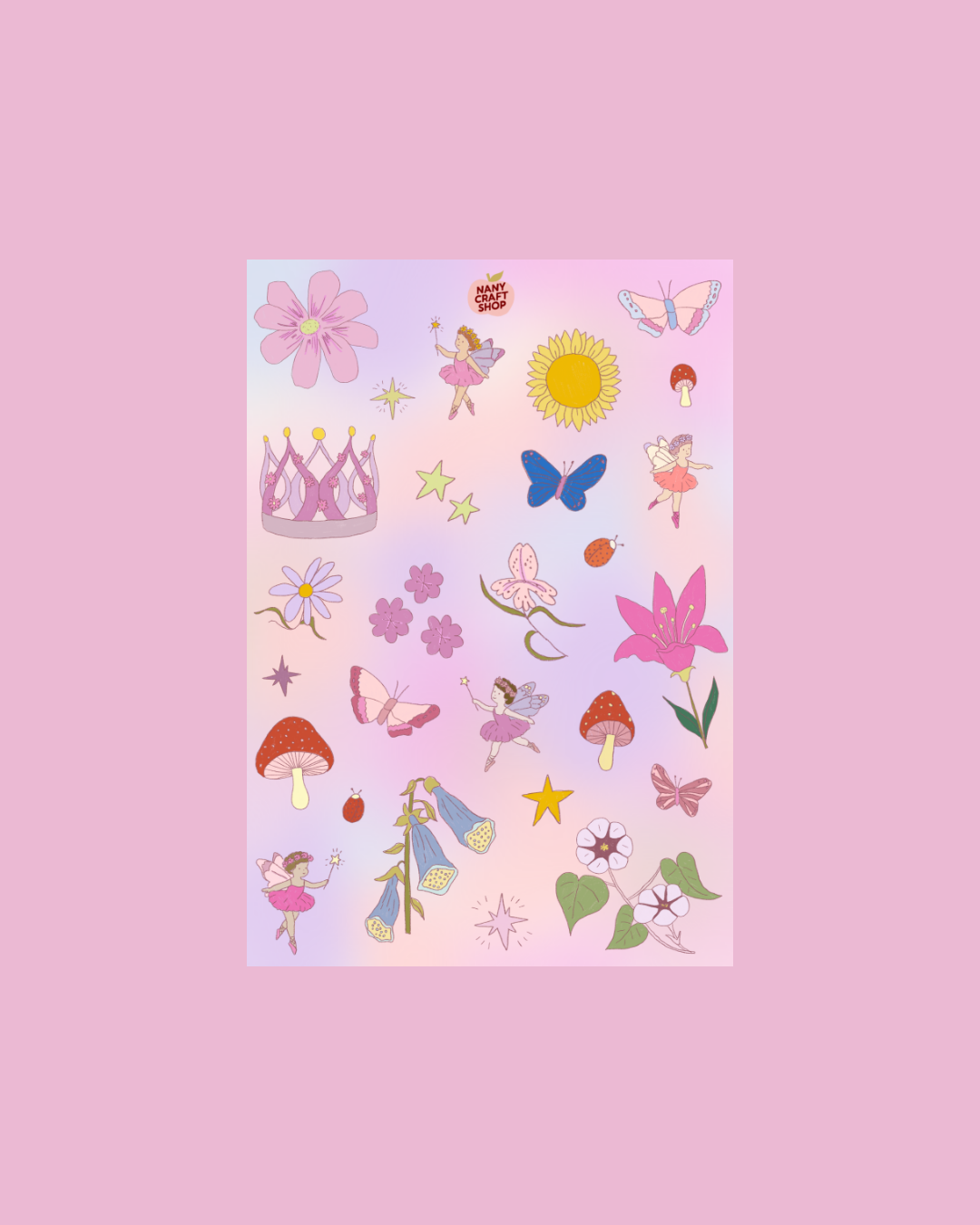 Planche de stickers - Fées