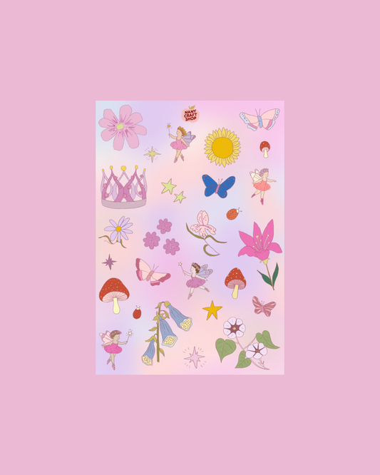 Planche de stickers - Fées