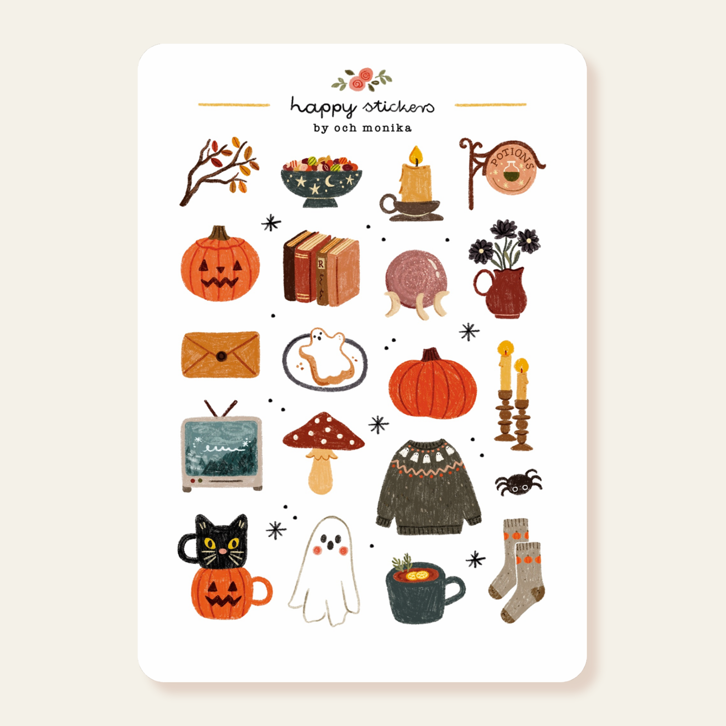 Planche de stickers - Halloween effrayant