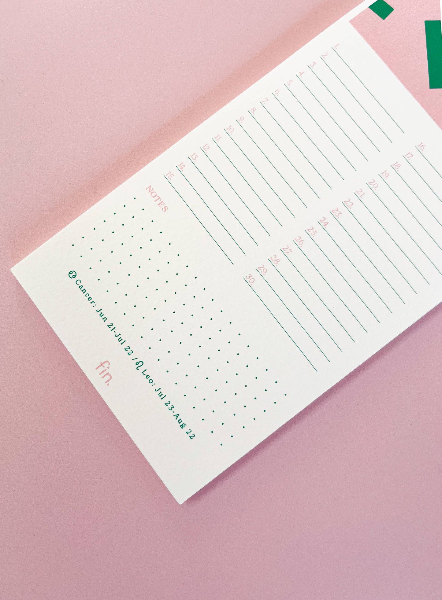 Calendrier perpétuel - Fin studio
