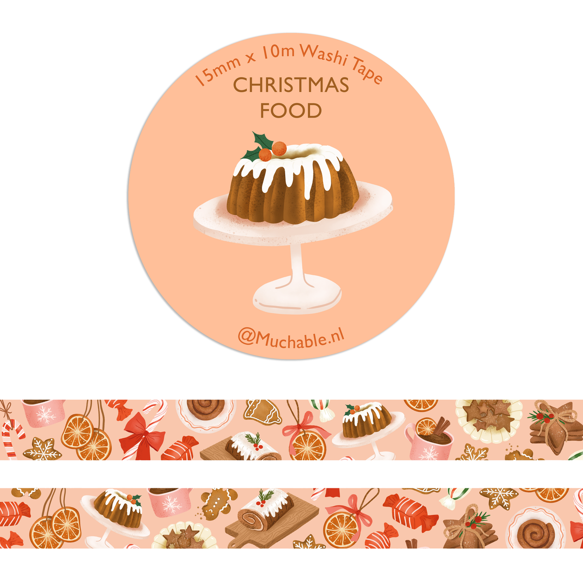 Washi Tape - Christmas Food