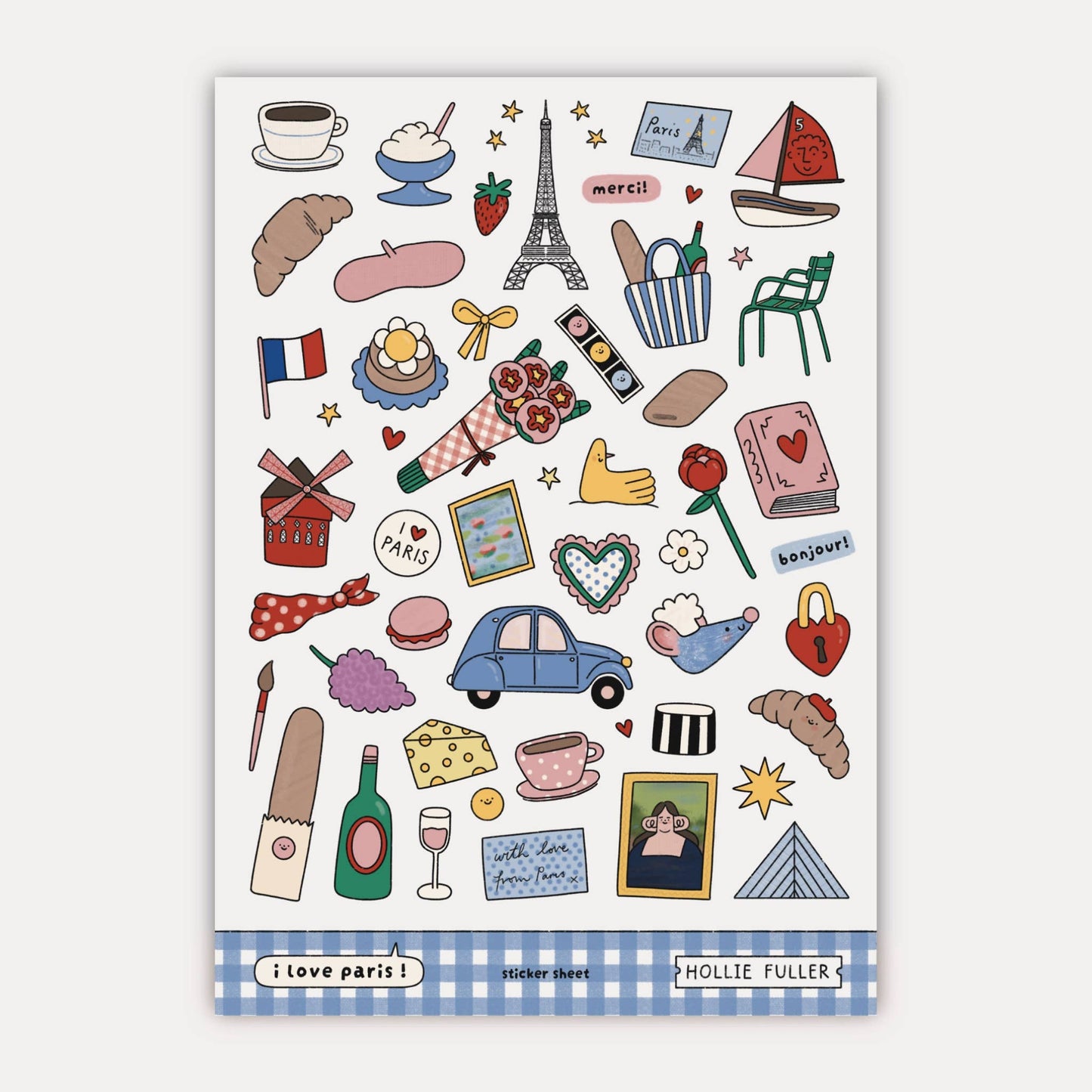 Planche de stickers - Voyage à Paris