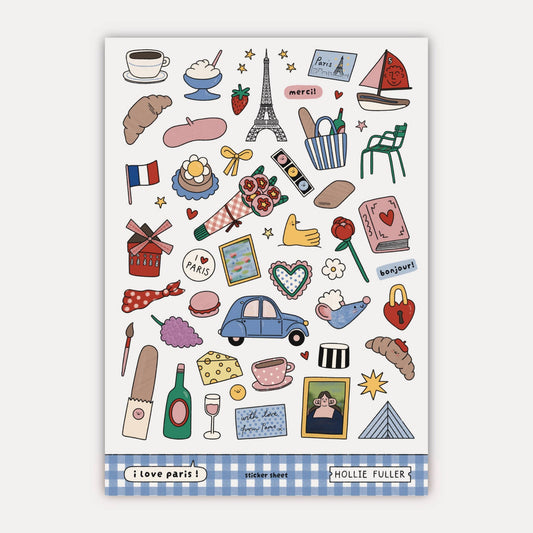 Planche de stickers - Voyage à Paris