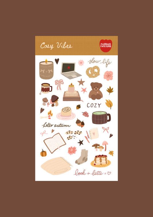 Planche de stickers - Cosy Vibes