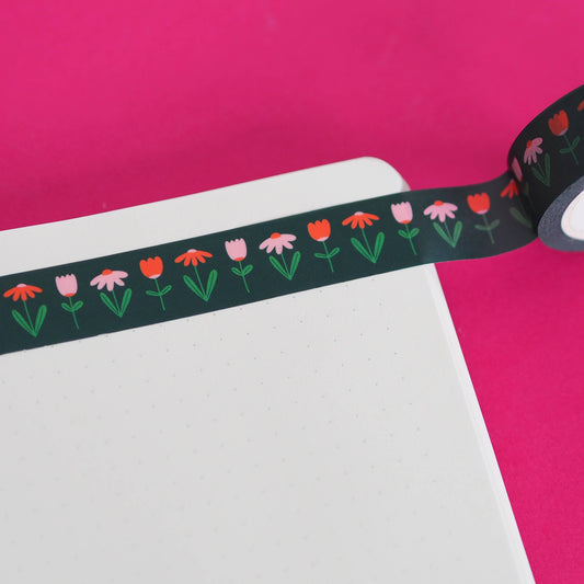 Washi Tape - Fleurs roses
