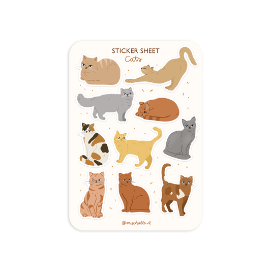 Planche de stickers - Chats