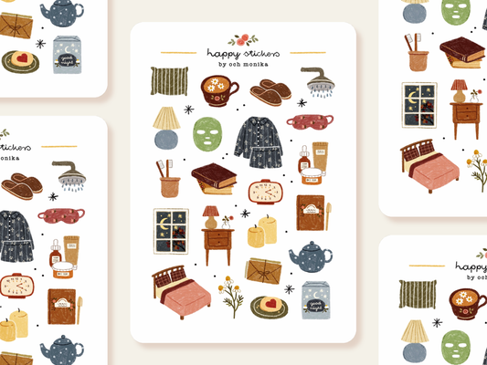 Planche de stickers - Bonne nuit