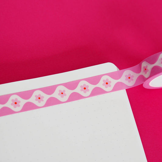 Washi Tape - Fleurs Roses Fluides
