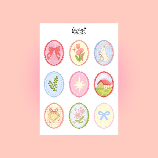 Planche de stickers - Médaillons