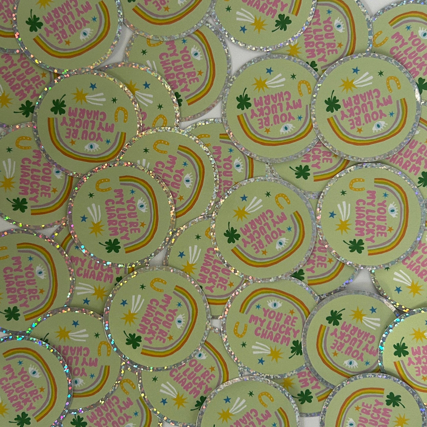 Sticker - Lucky Charm à paillettes