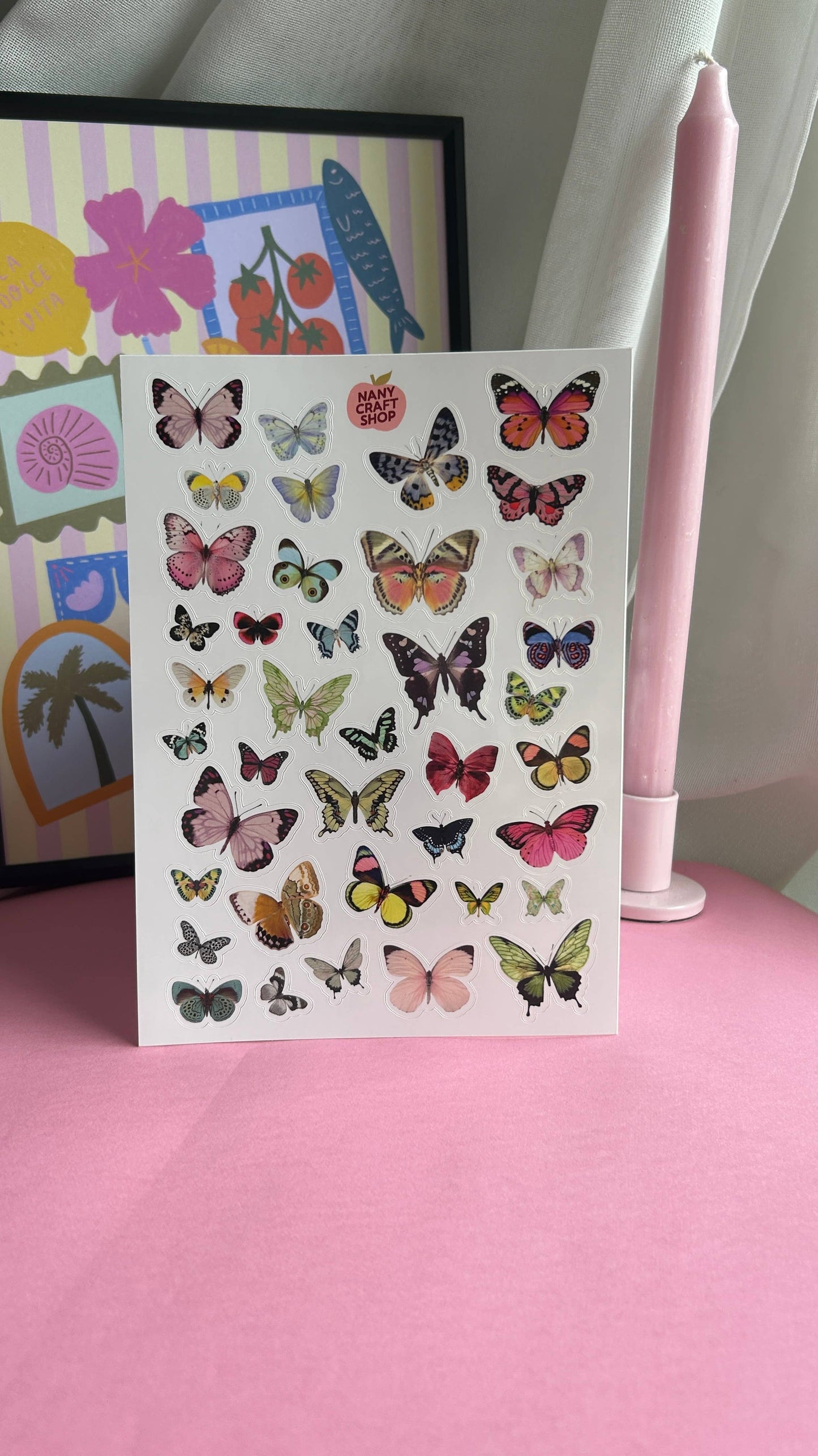 Planche de stickers - Papillons