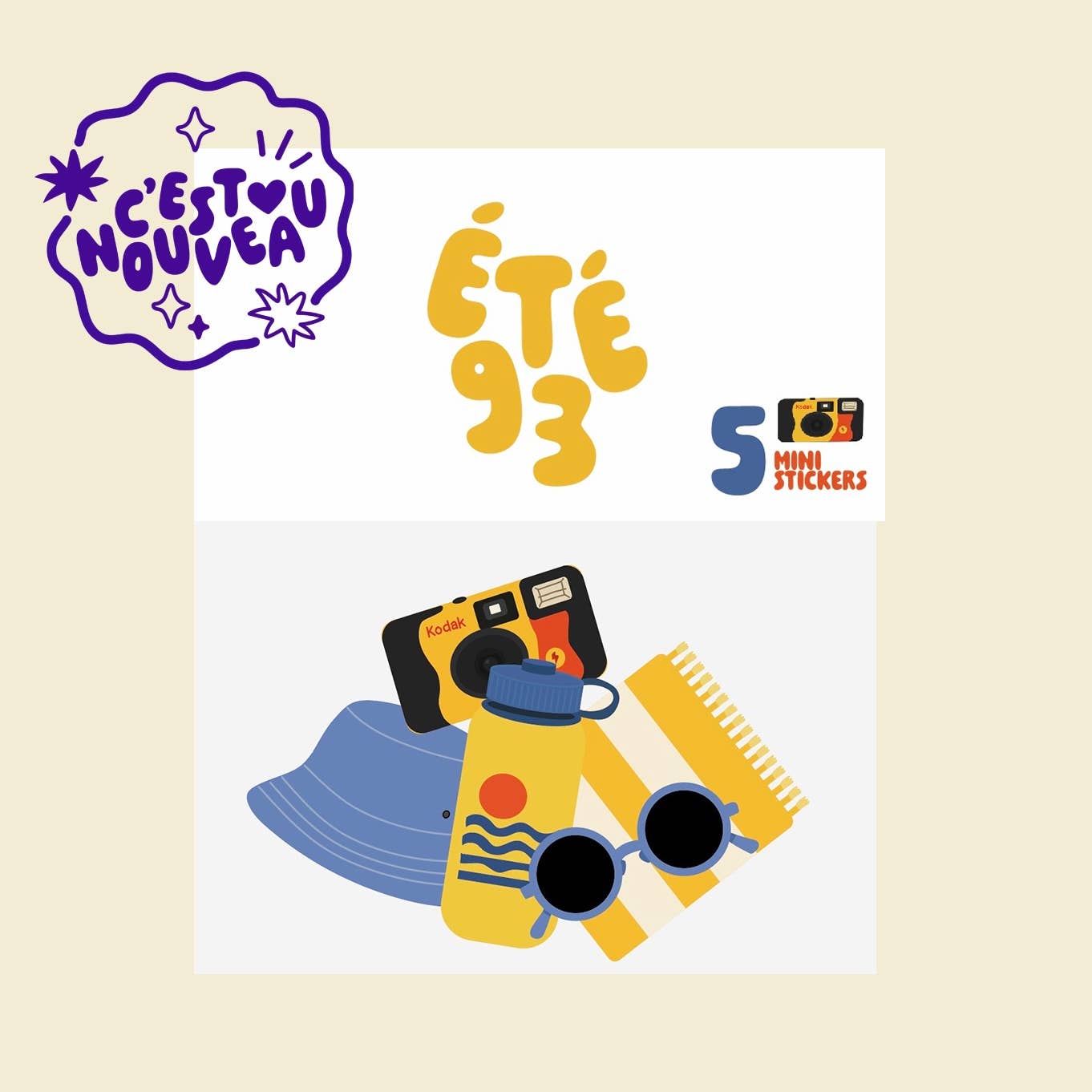 Lot de stickers - Été